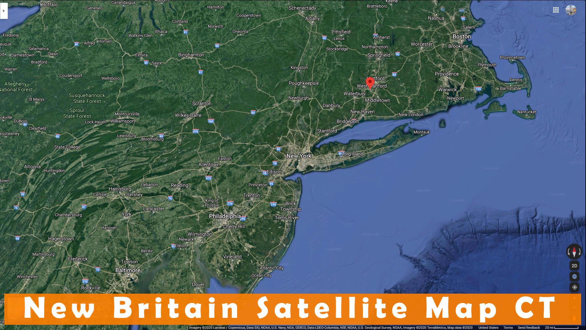 New Britain Satellite Carte CT